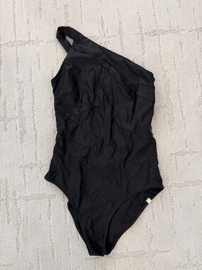 summersalt Black One-Shoulder women’s One-Piece Swimsuit